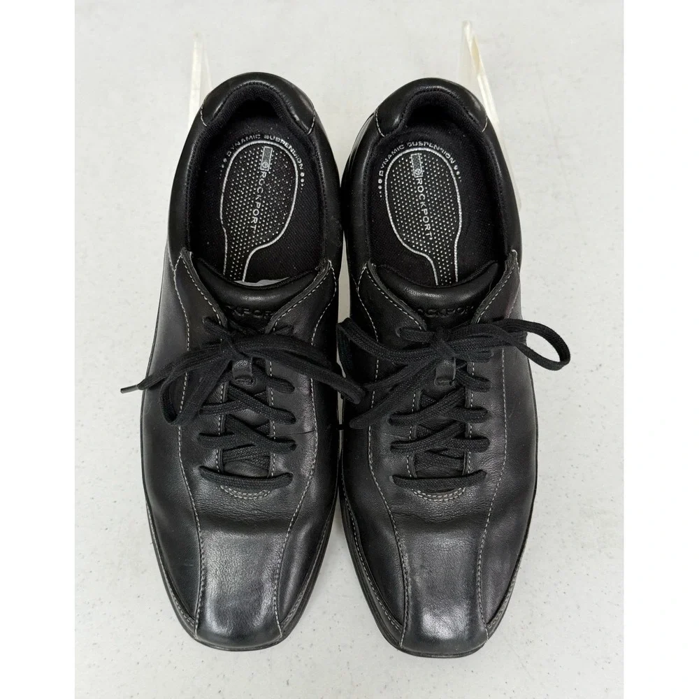 Rockport Signature Series Black Leather Oxfords Men's Size 9W Shoes Comfort